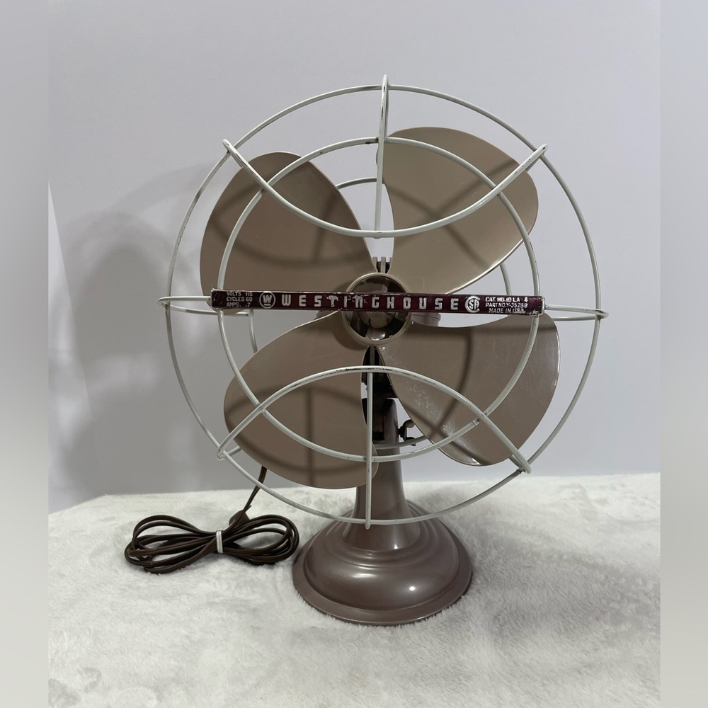 Vintage Westinghouse Cat No 10 LA 4 Part No Y-35256 10 Inch Oscillating Fan